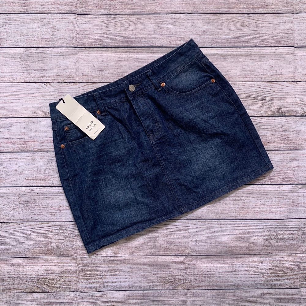 Denim mini skirt